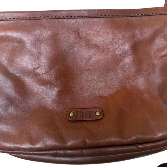 FRYE Layla Flap Saddle Black and Brown Leather Crossbody Bag - Picture 11 of 11